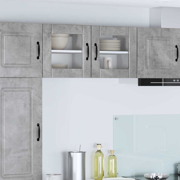 vidaXL Armoire de cuisine Lucca 2 pcs Gris b&eacute;ton 40 x 31 x 40 cm