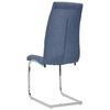 vidaXL Chaises &agrave; manger cantilever lot de 4 bleu tissu