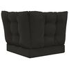 vidaXL Coussin de canap&eacute; d'ext&eacute;rieur 3 pcs Noir Polyester
