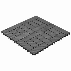 vidaXL Carreau de terrasse 22 pc Gris 30 x 30 cm WPC