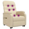 vidaXL Fauteuil de massage Cr&egrave;me Tissu