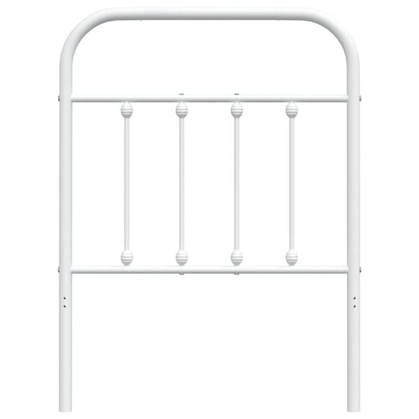 vidaXL Tête de lit métal blanc 75 cm