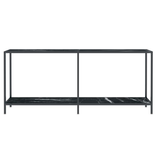 vidaXL Table console Noir 180x35x75,5 cm Verre trempé