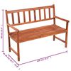 vidaXL Banc de jardin avec coussin 120 cm Bois d'acacia massif