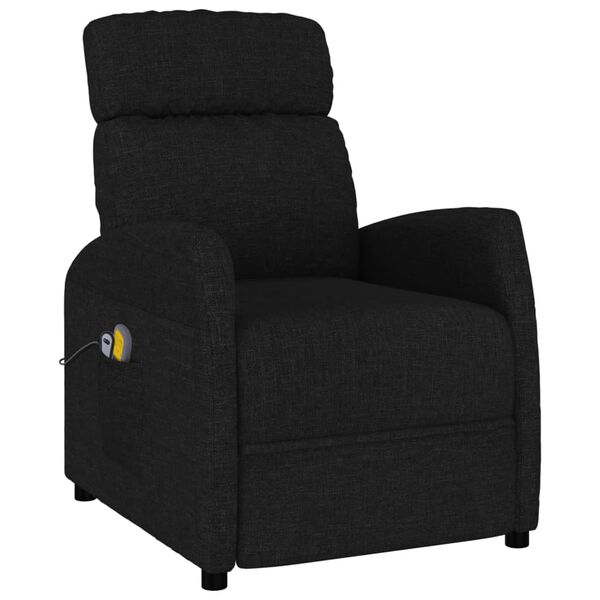 vidaXL Fauteuil électrique de massage Noir Tissu