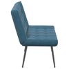 vidaXL Banc bleu 110x74x84 cm velours