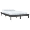 vidaXL Cadre de lit sans matelas gris 140x190 cm bois de pin massif