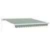 vidaXL Auvent r&eacute;tractable Vert et blanc 350 x 250 cm