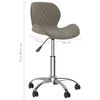 vidaXL Chaise pivotante &agrave; manger gris clair velours