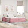 vidaXL Lit avec rangement et matelas Rose 180 x 200 cm Velours