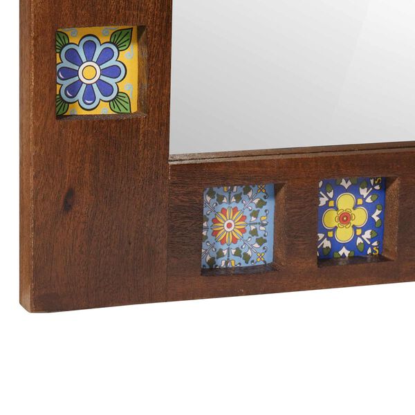 vidaXL Miroir de salle de bain avec stockage Noyer 50 x 70 x 2,5 cm