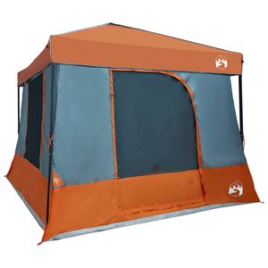 vidaXL Ensemble de Tentes de Camping 2 pc 6 personne Gris et orange