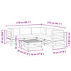 vidaXL Salon de jardin 6 pcs avec coussins bois de pin imprégné