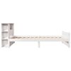 vidaXL Lit biblioth&egrave;que sans matelas blanc 75x190cm bois de pin massif