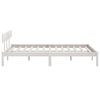 vidaXL Cadre de lit sans matelas blanc bois massif 200x200 cm