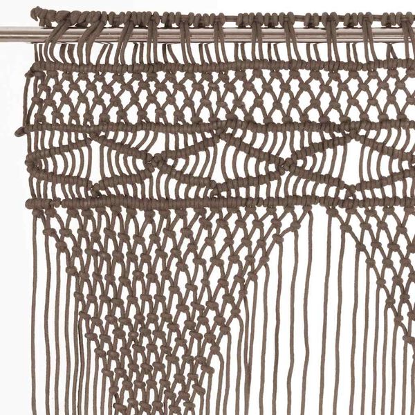 vidaXL Rideau en macramé Taupe 140x240 cm Coton