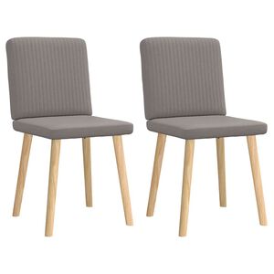 vidaXL Chaises &agrave; manger lot de 2 taupe tissu