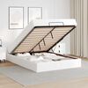 vidaXL Cadre de lit avec matelas avec matelas 2 pcs Blanc PVC