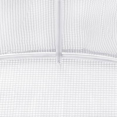 vidaXL Serre avec cadre en acier blanc 18 m² 6x3x2 m