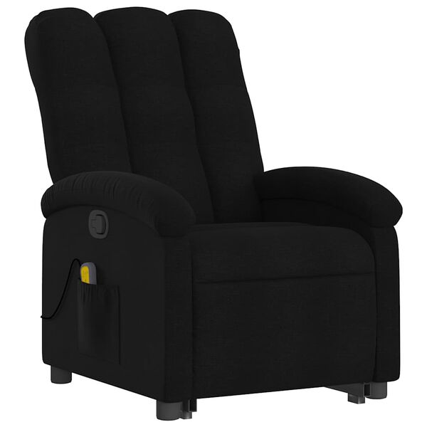 vidaXL Fauteuil de massage inclinable Noir Tissu