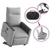vidaXL Fauteuil de massage inclinable gris nuage tissu