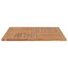 vidaXL Dessus de table Bois de teck solide Carr&eacute; 90x90x2,5 cm