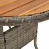 vidaXL Table de D&icirc;ner avec stockage Gris et Acacia 70 x 70 x 73 cm
