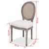 vidaXL Chaises &agrave; manger lot de 2 cr&egrave;me tissu