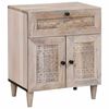 vidaXL Cabinet de chevet Beige 50 x 33 x 60 cm Bois d'acacia massif