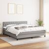 vidaXL Sommier &agrave; lattes de lit avec matelas Gris clair 160x200cm Tissu