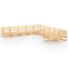 vidaXL Salon de jardin 10 pcs bois de pin massif