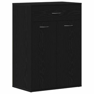 vidaXL Rack &agrave; chaussures Ch&ecirc;ne noir 60 x 35 x 84 cm Bois d'ing&eacute;nierie