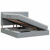 vidaXL Lit avec rangement et matelas Gris clair 140 x 190 cm tissu