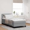 vidaXL Lit &agrave; ressorts avec matelas Gris clair 90 x 200 cm tissu