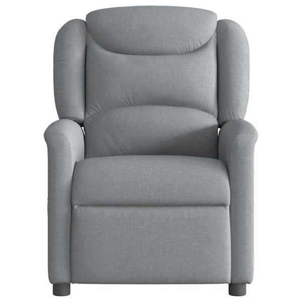 vidaXL Fauteuil de massage inclinable Gris clair Tissu