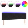 vidaXL T&ecirc;te de lit LED avec des lumi&egrave;res &agrave; LED Noir 180 cm Polyester