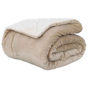 vidaXL plaid Beige 240 x 270 cm 3.17 kg Polaire