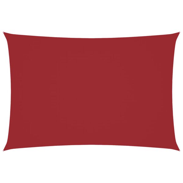 vidaXL Voile de parasol tissu oxford rectangulaire 2,5x4,5 m rouge