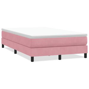vidaXL Sommier &agrave; lattes de lit sans matelas rose 120x220 cm velours