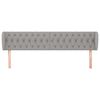 vidaXL T&ecirc;te de lit avec oreilles Gris clair 203x23x78/88 cm Tissu