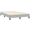 vidaXL Sommier à lattes de lit et matelas gris clair 120x210cm velours