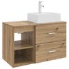 vidaXL Ensemble de mobilier de salle de bain 2 pc Ch&ecirc;ne artisanal