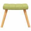 vidaXL Chaise de relaxation avec tabouret Vert Tissu