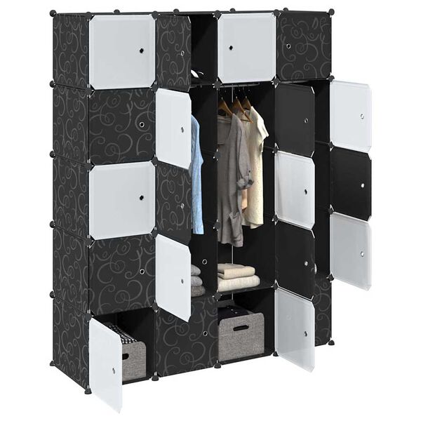 vidaXL Cubes de rangement 20 pcs avec tiges de suspension PP