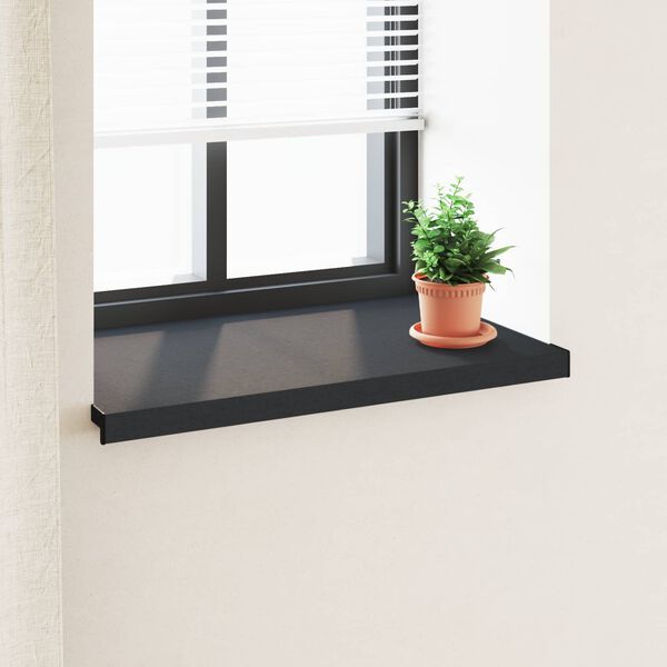 vidaXL Appui de fen&ecirc;tre Anthracite avec grain de bois PVC
