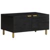 vidaXL Table basse Noir 80x50x40 cm Bois d'ing&eacute;nierie