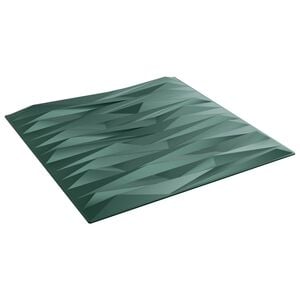 vidaXL Panneaux muraux 12 pcs Vert Pierre 50 x 50 cm Mousse XPS