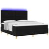 vidaXL Lit &agrave; ressort LED avec matelas Noir 180 x 200 cm tissu