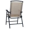 vidaXL Chaises de jardin pliables lot de 2 Textil&egrave;ne Taupe