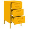 vidaXL Tables de chevet 2 pcs jaune moutarde 36x39x68 cm acier